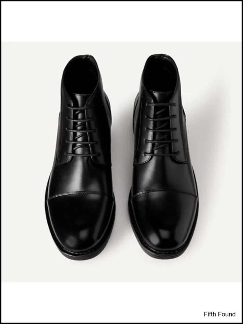 Faux Leather Cap Toe Lace Up Ankle Dress Boots